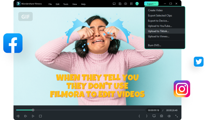 youtube video to animated gif in filmora 